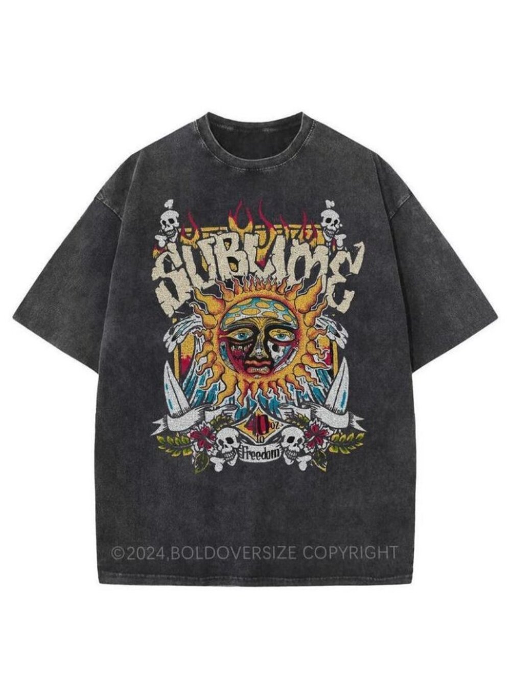 40oz to Freedom Vintage Shirt, Sublime Graphic - Picture 3 of 5